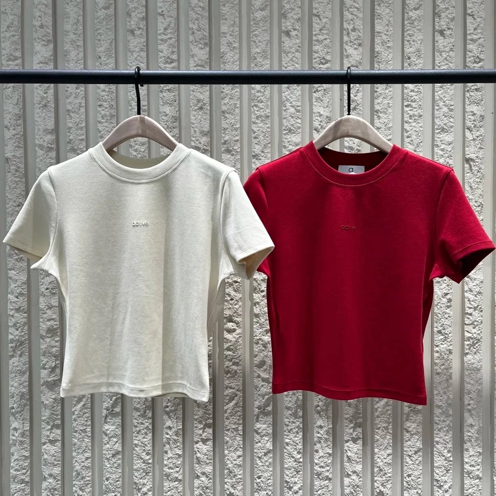 [actiVe系列] 正品2026春舒爽棉感短袖短款T恤 MBF1TEE009