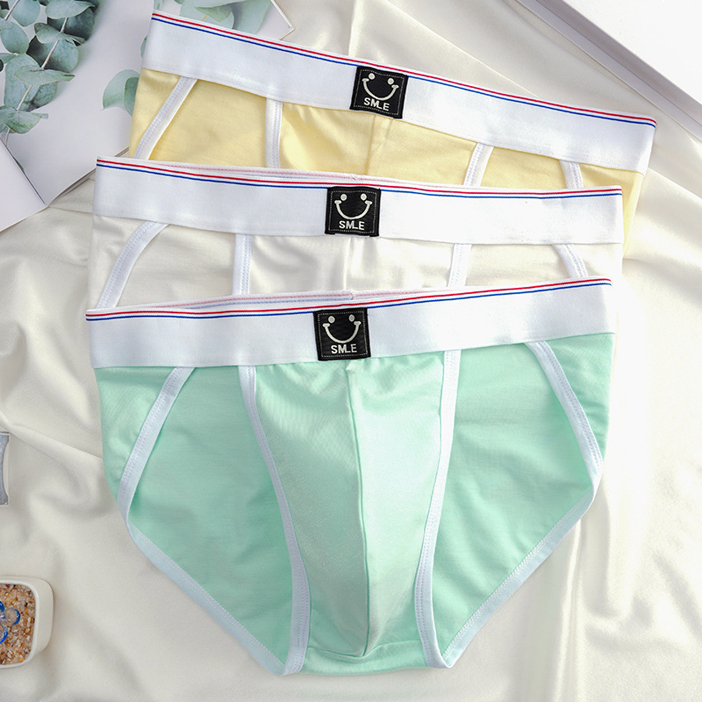 内裤男士纯棉透气高叉三角裤青年男生丝光棉性感运动纯色抗菌底裤,女士内衣/男士内衣/家居服,男三角内裤,淘宝优惠券,粉丝福利购,淘宝优惠卷