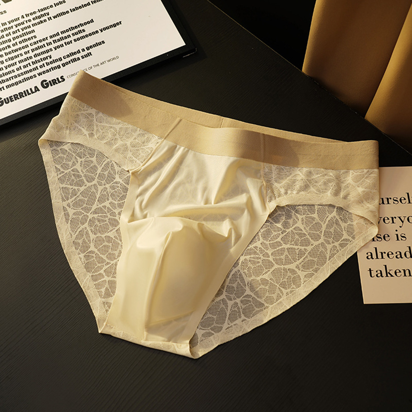 油光10A抑菌山茶花香氛冰感蕾丝豹纹提花性感男士单层冰丝三角裤,女士内衣/男士内衣/家居服,男三角内裤,淘宝优惠券,粉丝福利购,淘宝优惠卷