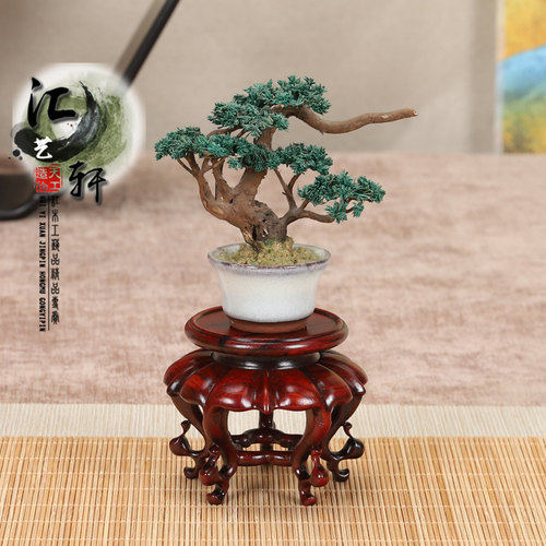 南通红酸枝小品盆景香炉明式花几