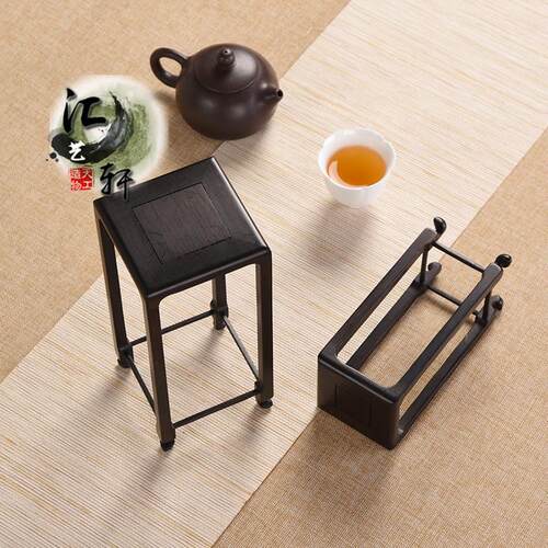 紫光檀宋式悬崖临水式盆景几架