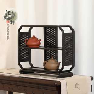红木博古架红酸枝多宝架简约茶具盆景架摆件展示架茶瀛茶壶置物架