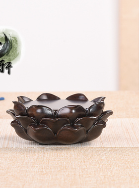 实木雕刻莲花如来弥勒观音菩萨佛像底座佛堂摆件工艺品实木圆形托