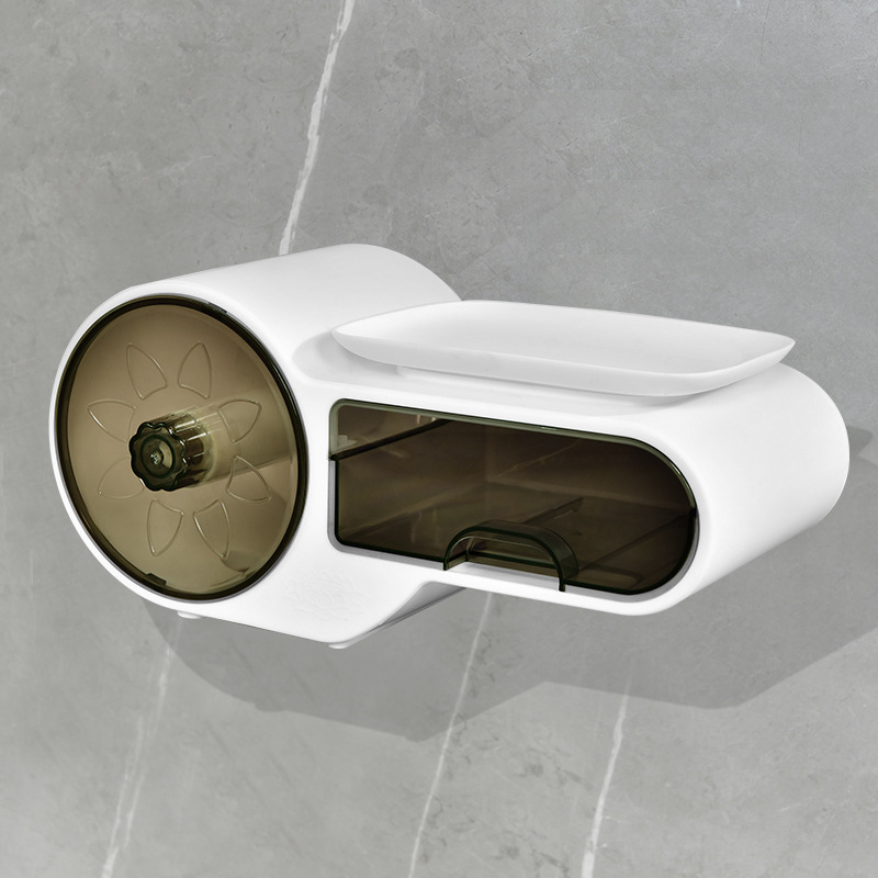 免打孔厕所纸巾盒洗脸巾收纳盒卫生间抽纸盒擦手纸厕置物架壁挂式