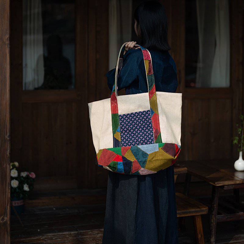 钟声刺绣 全手工新款多巴胺拼接托特包 便携旅行收纳包 茶道零配,箱包皮具/热销女包/男包,通用款女包,淘宝优惠券,粉丝福利购,淘宝优惠卷