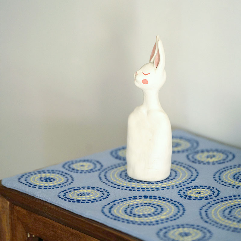 钟声刺子绣中长款烟花多彩茶席