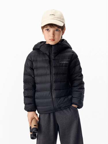 90绒轻羽绒服 little moco童装26冬新款男女童连帽外套KBF4EINT04