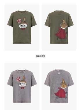 little moco专柜正品26年夏款男女童纯棉印花短袖T恤 KBF2TEE052