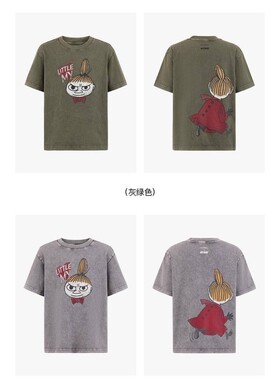 little moco专柜正品26年夏款男女童纯棉印花短袖T恤 KBF2TEE052