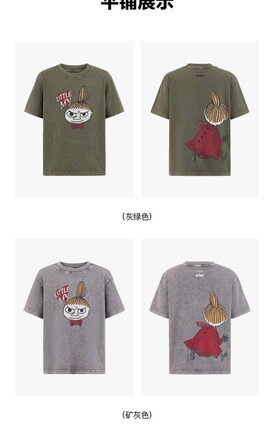 little moco专柜正品26年夏款男女童纯棉印花短袖T恤 KBF2TEE052