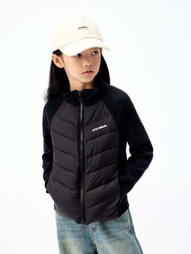 little moco专柜正品25秋款女童插肩袖修身羽绒服外套 KBE3EINT02