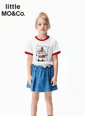 little moco26新款夏季凉感吸湿速干撞色边短袖T 恤KBF2TEE053