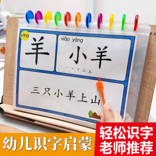 幼儿识字卡幼儿园识字我的第一本汉字册大字拼音版片幼儿早教启蒙