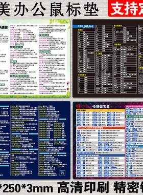 office办公软件快捷键集合word excel ppt ai ps五笔鼠标垫mac