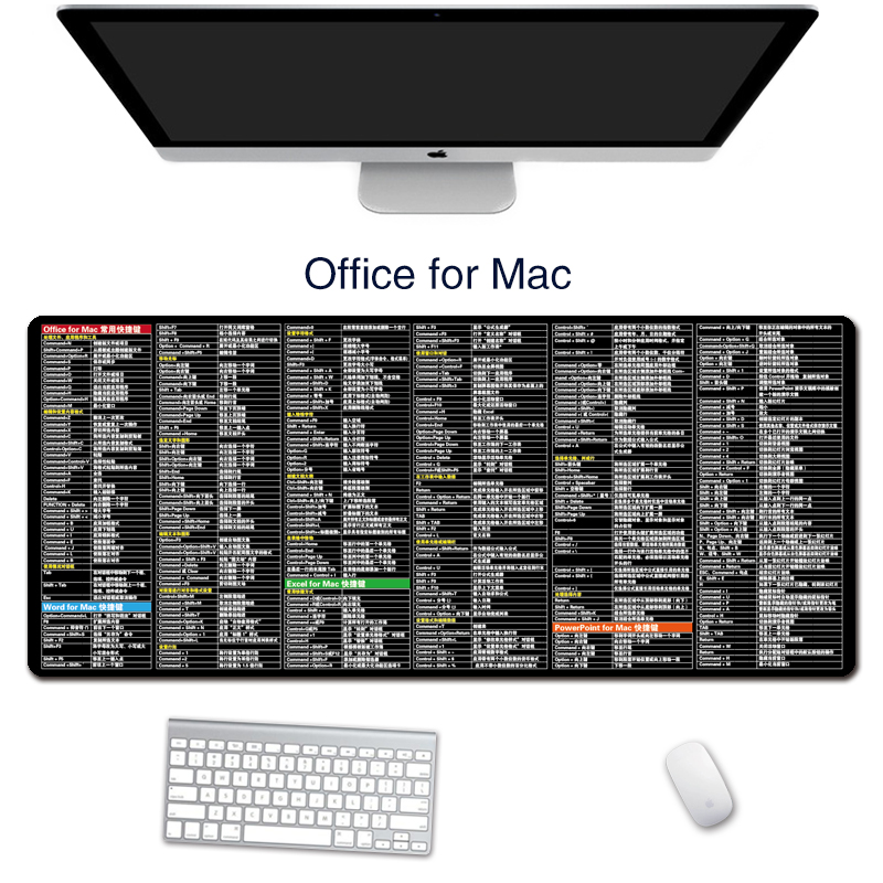 mac系统快捷键鼠标垫ps ai idea vscode pycharm超大加厚电脑桌垫-封面