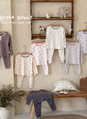 【巴拿拿专属】秋冬新款羊毛拉架圆领卡通儿童家居服套装 MQJ5329