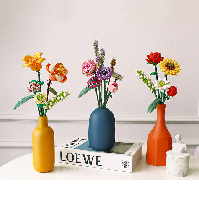 LOZ/俐智益智拼装积木花女孩礼物