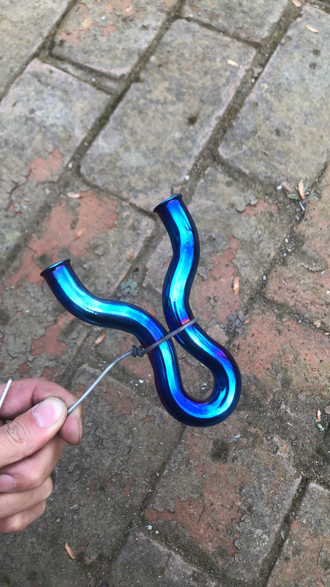 户外不锈钢冷弯钛合金TC21锻打加大圆撑头飞虎叉扁皮弹弓