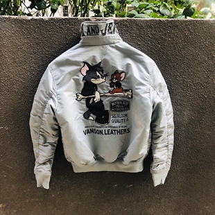自发热保暖 猫和老鼠三代羽绒棉Vanson棉服飞行服夹克45P汤姆杰瑞