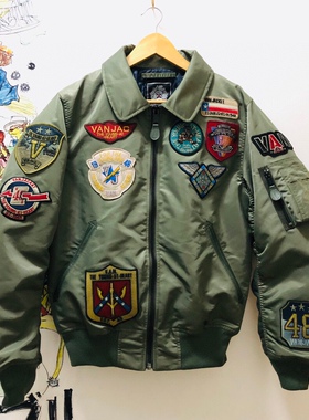 Double G 日产VAN初心飞行夹克MA1徽章配皮飞行服军事风3Ｍ棉服