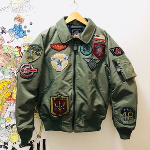 Double 日产VAN初心飞行夹克MA1徽章配皮飞行服军事风3Ｍ棉服