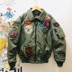 Double 日产VAN初心飞行夹克MA1徽章配皮飞行服军事风3Ｍ棉服