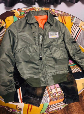 联名双胸卡45P飞行夹克 Double G日产棉服翻领飞行员夹克棉衣三防
