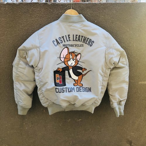 Ma1太空灰猫和老鼠Vanson飞行夹克杰瑞加油棉服飞行服刺绣自热3m