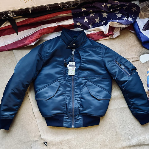 神秘复古蓝羊毛毡300g棉衣G01鼹鼠飞行服夹克 男女立领通勤棉服