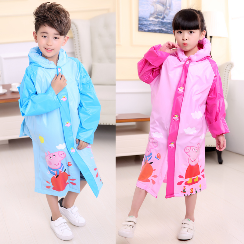 Brand new Peppa Pig Raincoat girls kids cartoon rain coat waterproof