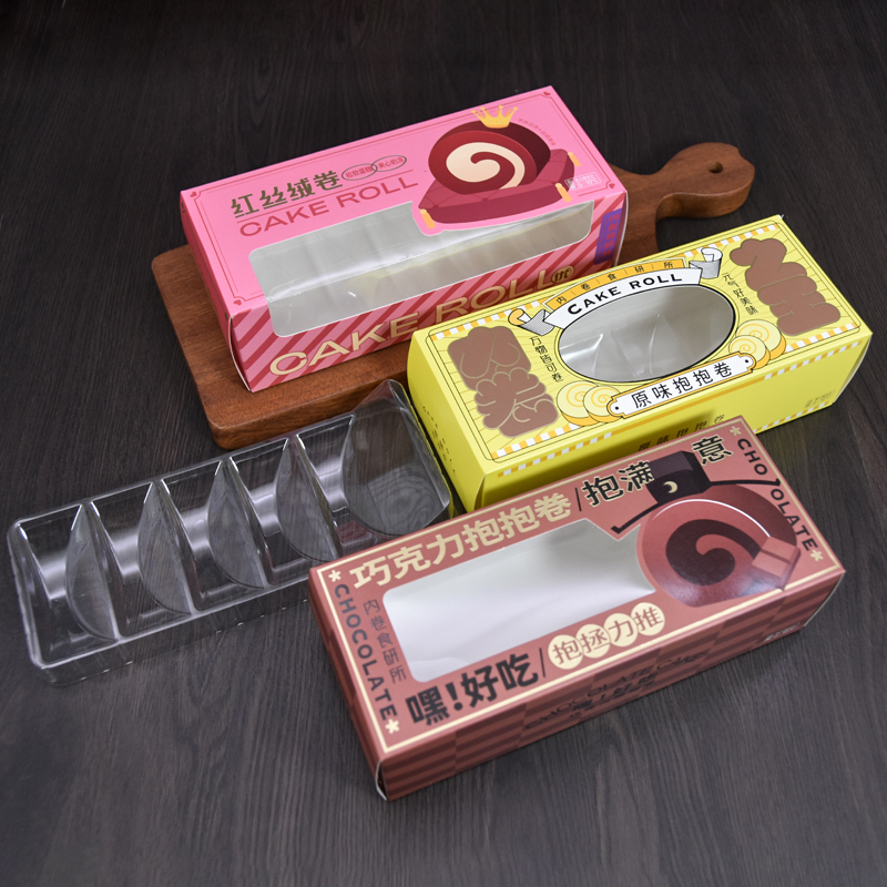 红丝绒杨枝甘露蛋糕卷盒抱抱卷盒