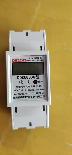 德力西 DDSU6606 220V 1级 5(60)A 液晶导轨表2P 电子表电能表
