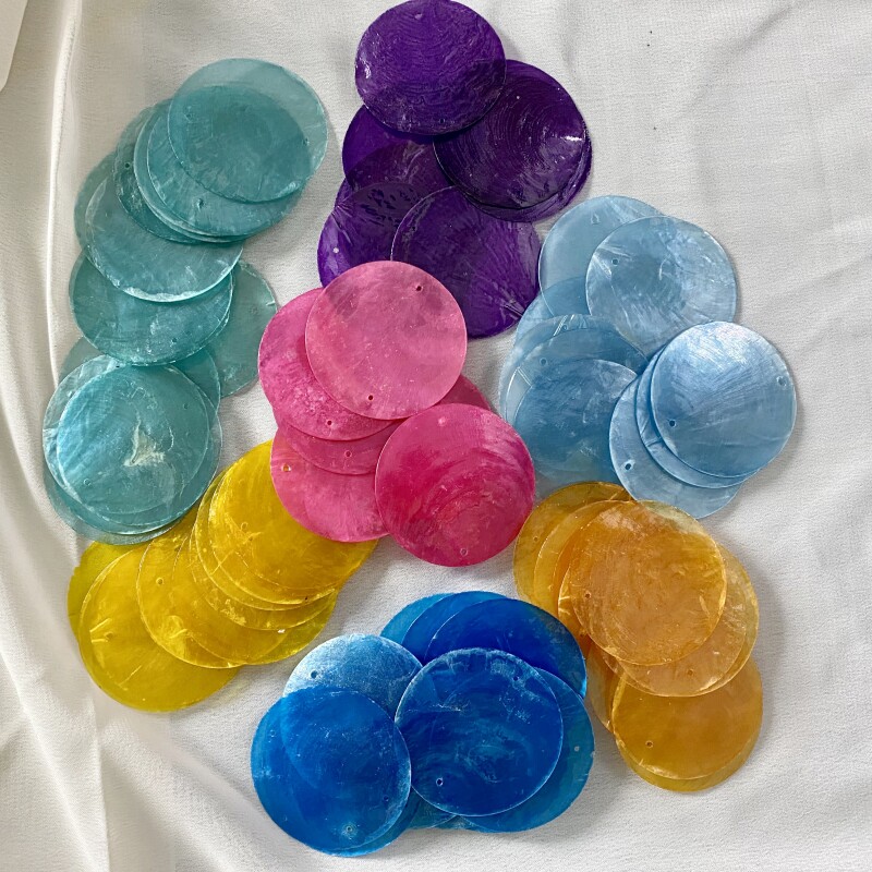 diy贝壳灯门帘珠帘挂帘婚庆装饰 散珠贝壳配件装饰珠帘天然镜贝壳
