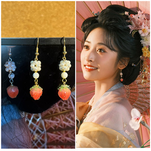 沈月同款珍珠球春天耳环复刻纯铜耳饰镀银贝珠