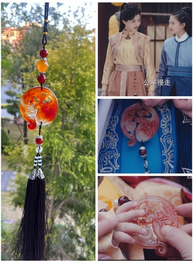 锦绣未央李未央唐嫣同款玉珏玉玦玉佩配饰纯手工滴胶树脂