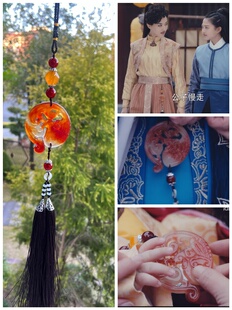 锦绣未央李未央唐嫣同款玉珏玉玦玉佩配饰纯手工滴胶树脂