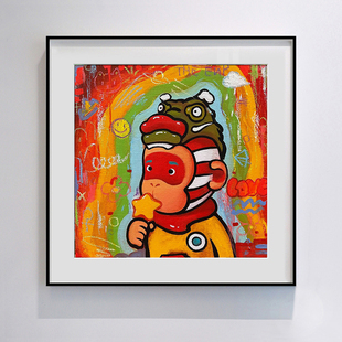 AOCA 陈建周版画 桌面摆台小画摆件画礼物礼品画潮流挂画小装饰画