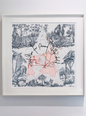 AOCA丝巾装饰画巴黎星法式轻奢丝巾挂画欧式高级感卧室玄关书房画