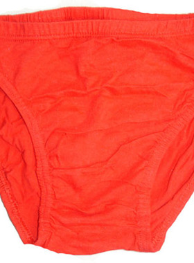 哟呼！NOW次品 10-12岁男童红色全棉三角短裤内裤