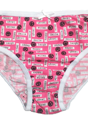 哟呼！PRIMARK*7-12岁女童字母印花薄全棉三角短裤内裤