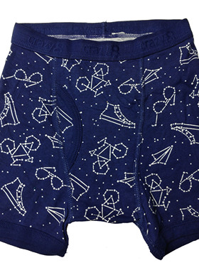 哟呼！crazy8 0-9岁男童瘦款蓝色星座全棉平脚内裤平角短裤