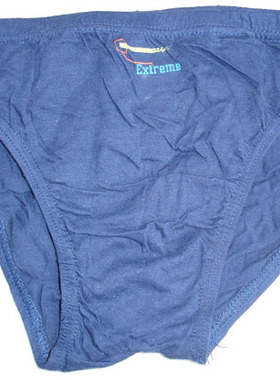 哟呼！NOW 7-9岁男童深蓝色字母全棉三角短裤内裤