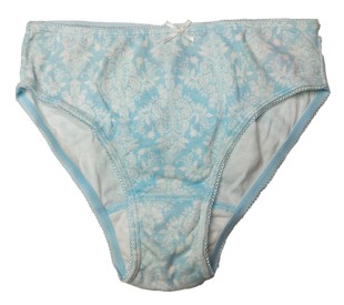 janie&jack 短裤 浅蓝花形全棉三角内裤 10岁女童瘦款 哟呼