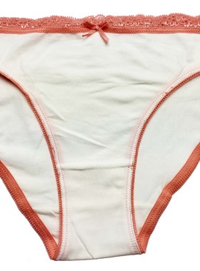 哟呼！primark M-L码女士白色低腰全棉三角内裤短裤