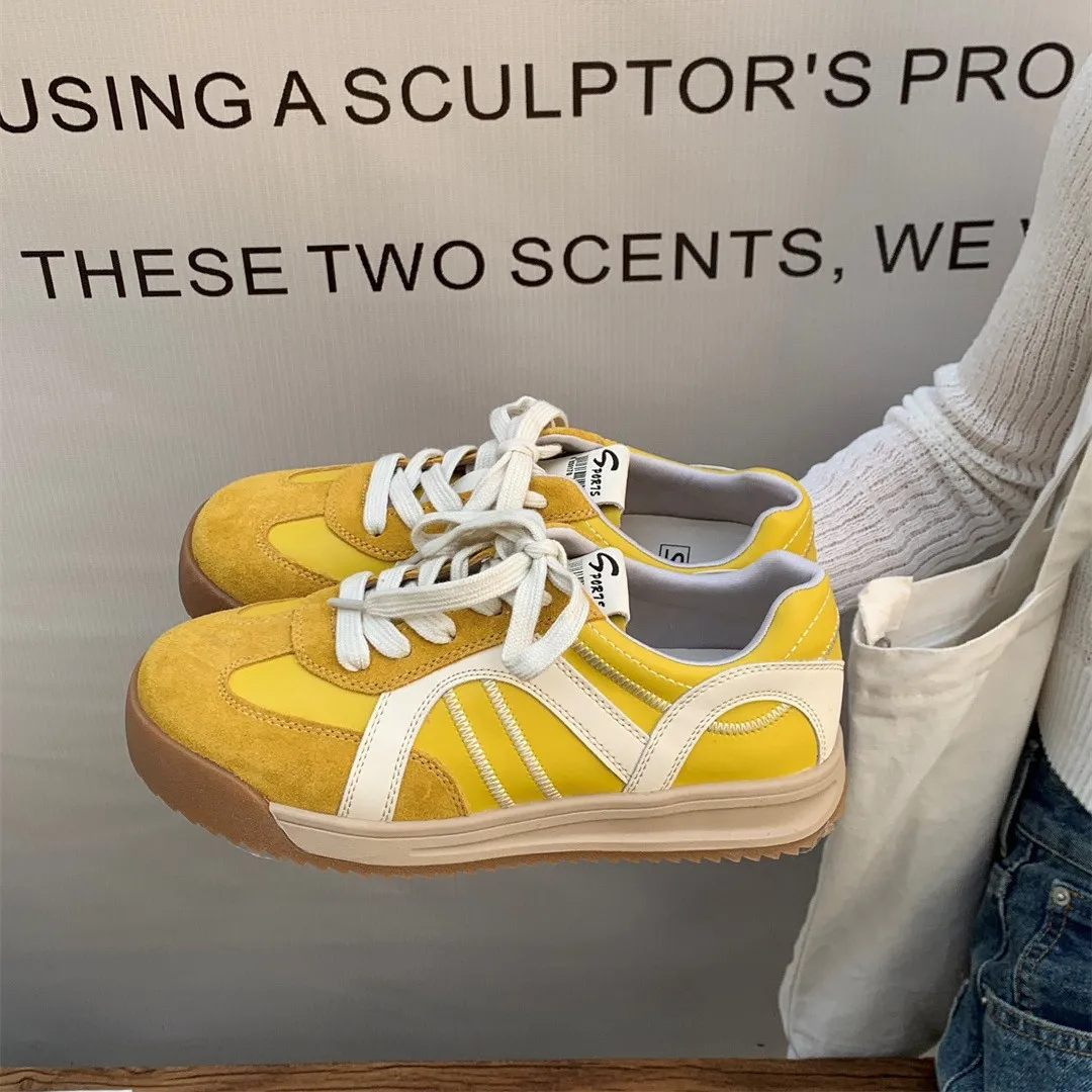 首谷2025春季新款复古小众厚底德训鞋女款超火户外运动鞋百搭板鞋,女鞋,时尚芭蕾鞋,淘宝优惠券,粉丝福利购,淘宝优惠卷