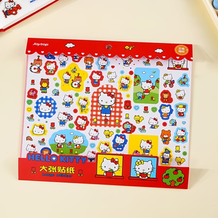 正版授权helloKitty凯蒂猫大张贴纸可爱卡通手帐DIY装饰贴画贴纸