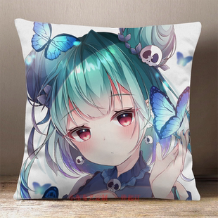 潤羽虛擬周邊露西婭主播vtuber潤羽るしあhololive定制抱枕靠墊套