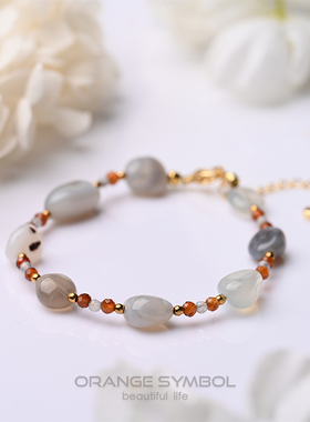 雨花石手串女时尚天然简约百搭