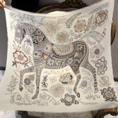 气质花马高端水溶羊毛披肩戒指绒柔软保暖送礼围巾女薄款 大方巾