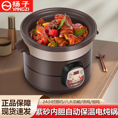 扬子家居电炖锅全自动家用紫砂养生煲汤熬煮粥锅多功能婴儿电砂锅
